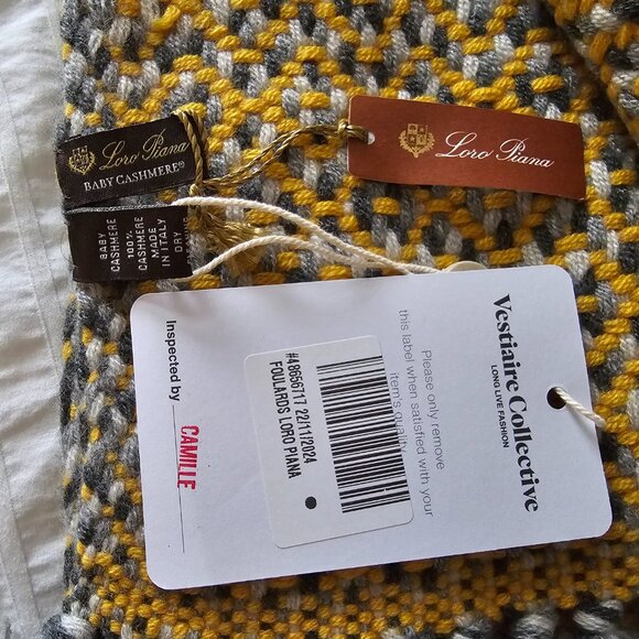 Loro Piana Baby Cashmere Scarf - 190 x 46 cm - Multicolour - NWT - Picture 6 of 7